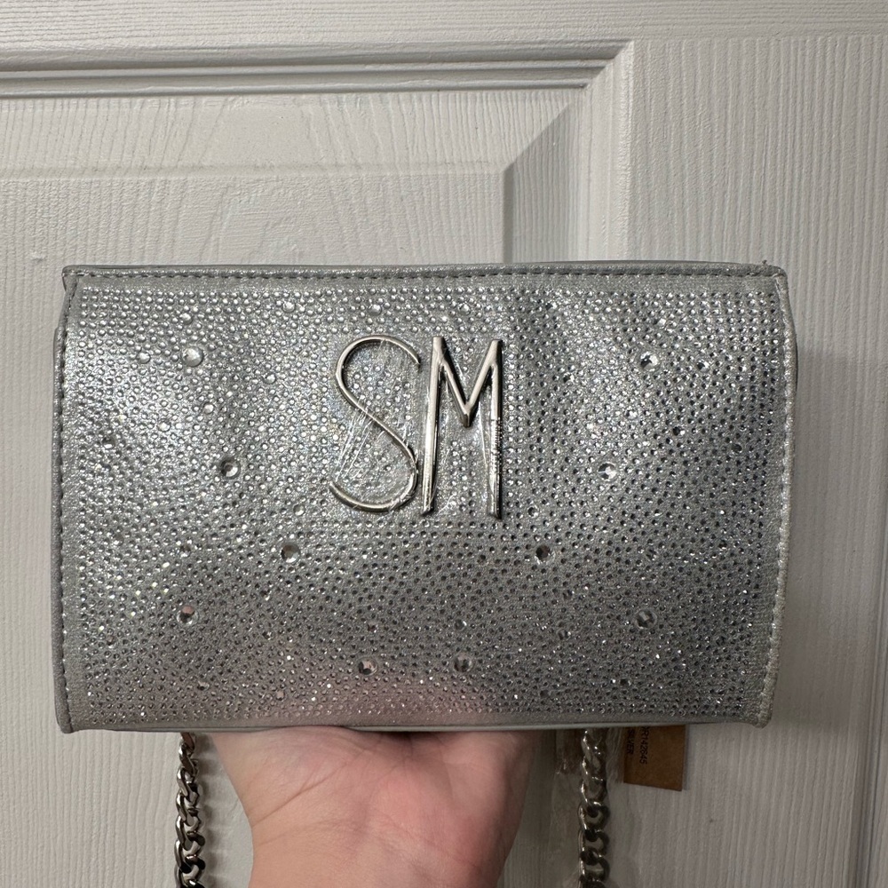 Steve Madden Rhinestone Silver Crossbody Bag